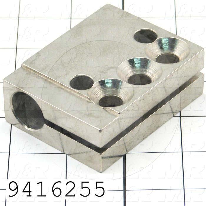 Fabricated Parts, Cylinder Attachment Block, 2.88 in. Length, 2.25 in. Width, 1.00 in. Height