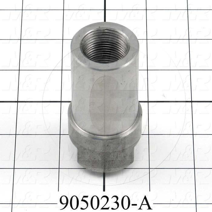 Fabricated Parts, Cylinder Extension, 3.28 in. Length, 1.24 in. Diameter