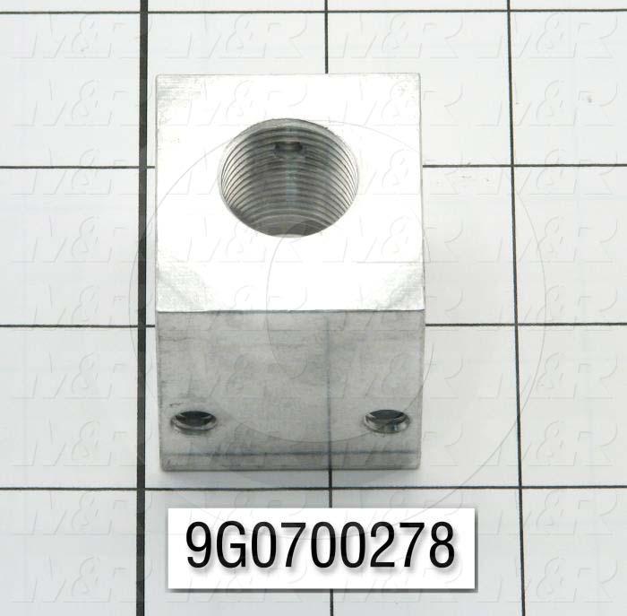 Fabricated Parts, Cylinder Holder/Mount, 1.45 in. Length, 1.38 in. Width, 1.63 in. Height, Plain Finish