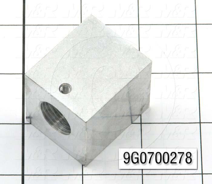 Fabricated Parts, Cylinder Holder/Mount, 1.45 in. Length, 1.38 in. Width, 1.63 in. Height, Plain Finish