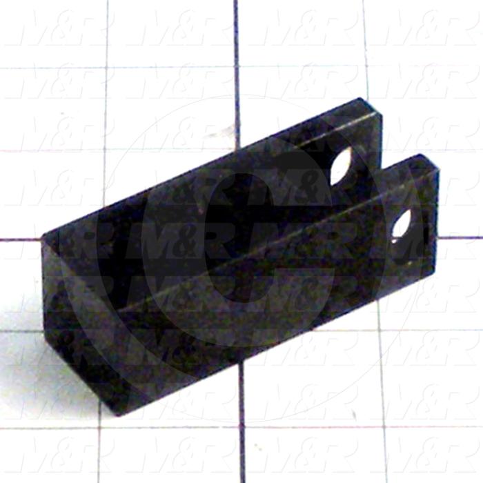 Fabricated Parts, Cylinder Mounting Clevis, 2.81 in. Length, 1.00 in. Width, 1.00 in. Height