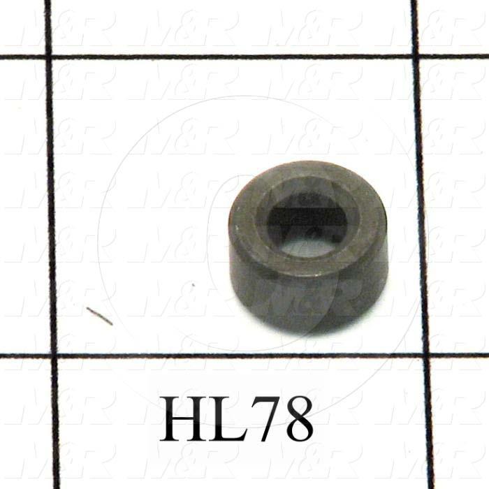 Fabricated Parts, Diaphragm Plate Spacer, 0.25 in. Height, 0.43 in. Diameter, Black Oxide Finish