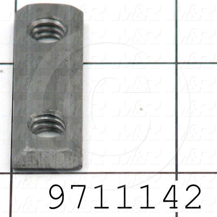 Fabricated Parts, Double Economy T-Nut 1.38 in., 1.38 in. Length, 0.44 in. Width, 0.19 in. Height