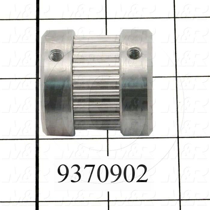 Fabricated Parts, Double Heavy Flange Pulley, 1.55 in. Length, 1.50 in. Diameter