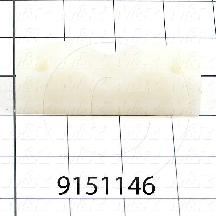 Fabricated Parts, Double Index Nylon Fork, 3.50 in. Length, 1.00 in. Width, 1.00 in. Height