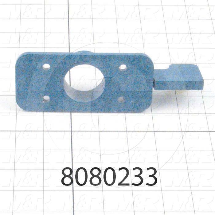 Fabricated Parts, Down Plate Weldment, 6.69 in. Length, 2.25 in. Width, 1.63 in. Height