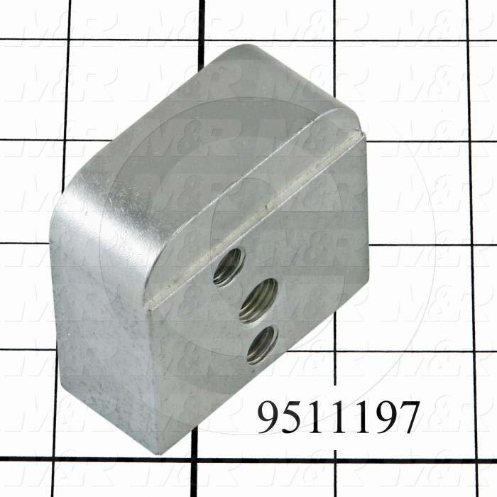 Fabricated Parts, Dripless Square Cylinder Mounting Bracket, 2.25 in. Length, 2.13 in. Width, 1.00 in. Height