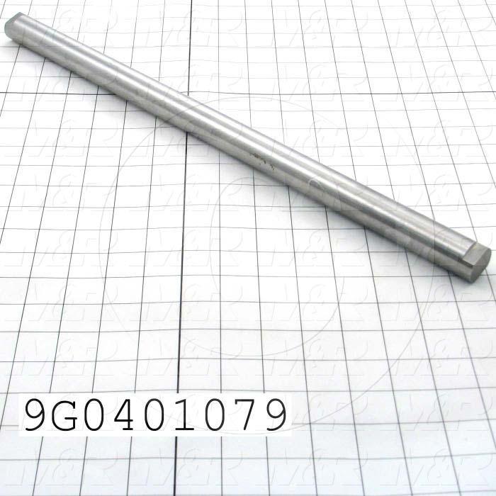 Fabricated Parts, Drive Roller Shaft, 18.90 in. Length, 1.00 in. Diameter, As Material Finish