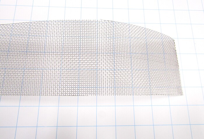 Fabricated Parts, Dx Flash Filter Mesh, 23.17 in. Length, 3.37 in. Width, 0.01 in. Thickness, As Material Finish