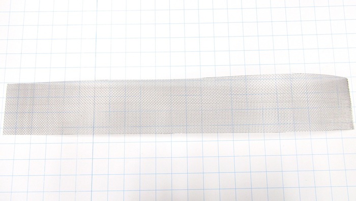 Fabricated Parts, Dx Flash Filter Mesh, 23.17 in. Length, 3.37 in. Width, 0.01 in. Thickness, As Material Finish