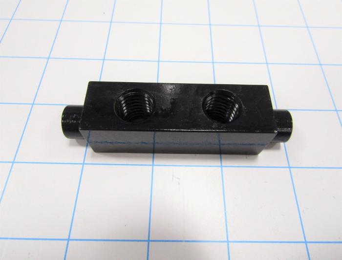 Fabricated Parts, Ecc, Spr. Support Rear, 3.19 in. Length, 0.75 in. Width, 0.75 in. Thickness, Oxide Black Finish