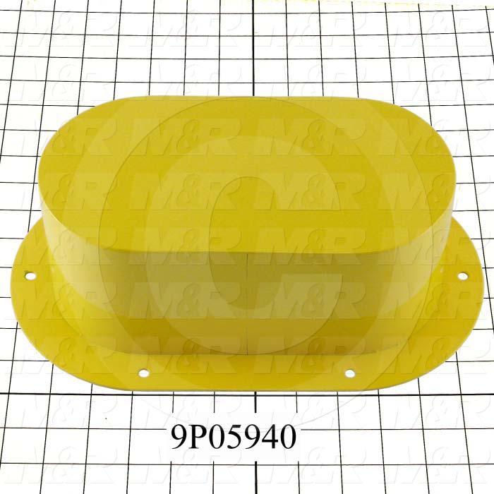 Fabricated Parts, Encoder Cover, 12.00 in. Length, 7.00 in. Width, 4.06 in. Height, Safety Yellow Finish