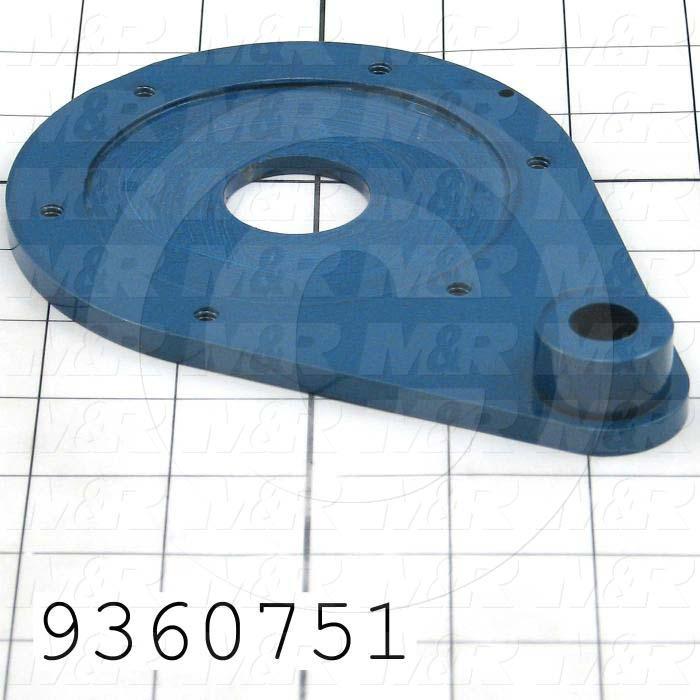 Fabricated Parts, Encoder Mounting Plate, 6.38 in. Length, 4.50 in. Width, 0.75 in. Height