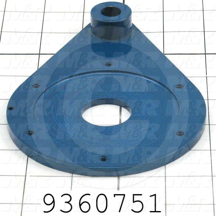 Fabricated Parts, Encoder Mounting Plate, 6.38 in. Length, 4.50 in. Width, 0.75 in. Height