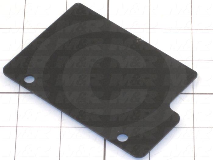 Fabricated Parts, End Stroke Activator, 4.16 in. Length, 2.81 in. Width, 16 GA Thickness, Black Painted Finish