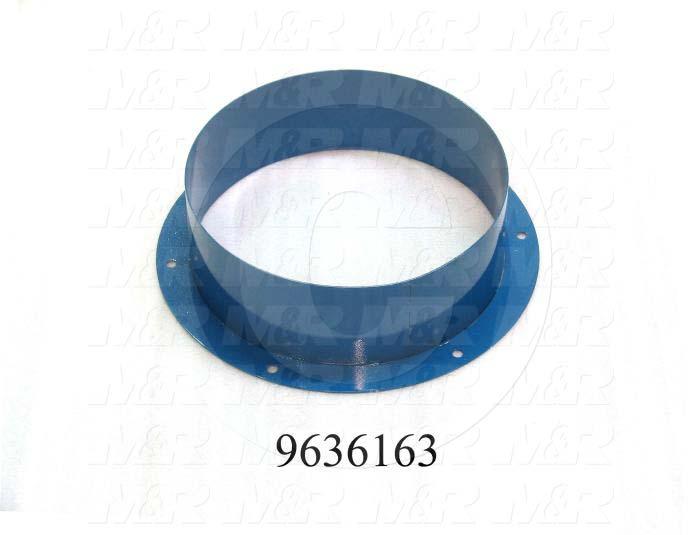 Fabricated Parts, Exhaust Flange Weldment, 4.00 in. Length, 14.44 in. Diameter