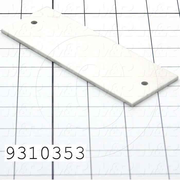 Fabricated Parts, Extrusion Side Cover, 5.50 in. Length, 1.97 in. Width, 0.11 in. Thickness