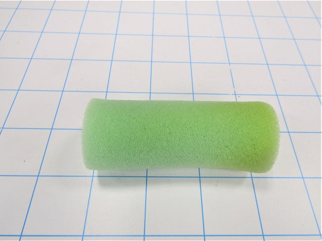 Fabricated Parts, Filter Foam, 3.00 in. Length, 1.25 in. Diameter, As Material Finish