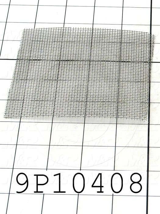 Fabricated Parts, Filter Mesh Square, 4.69 in. Length, 4.69 in. Width, 0.025 in. Thickness