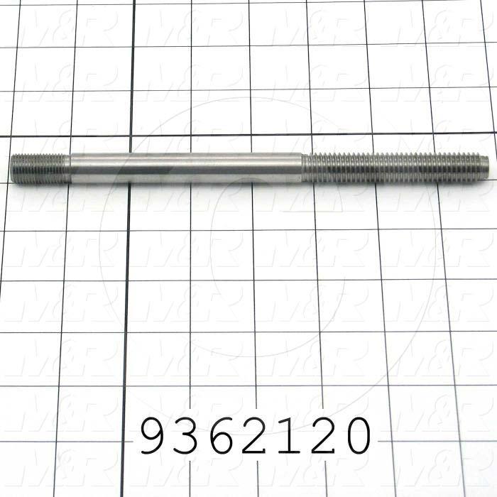 Fabricated Parts, Flood Adjustment Rod, 7.73 in. Length, 0.44 in. Diameter, 1/2-13 Thread Size