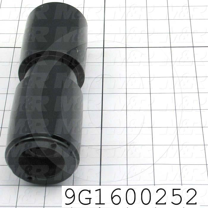 Fabricated Parts, Fold Belt Drive Roller Split Belt, 7.50 in. Length, 2.75 in. Diameter, Semi-Gloss Black Finish
