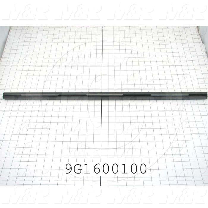 Fabricated Parts, Fold Belt Roller Shaft, 30.00 in. Length, 1.00 in. Diameter, Black Oxide Finish