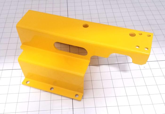 Fabricated Parts, Fork Cover Model 55, 11.07 in. Length, 7.47 in. Width, 4.74 in. Height, 10 GA Thickness, Safety Yellow Finish