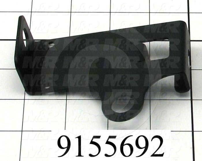 Fabricated Parts, Front Head Str Prox Mtg Bracket, 3.91 in. Length, 3.00 in. Width, 1.78 in. Height, 14 GA Thickness, Coating Powder Black Finish