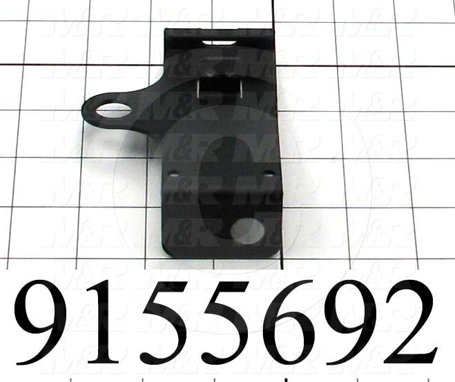 Fabricated Parts, Front Head Str Prox Mtg Bracket, 3.91 in. Length, 3.00 in. Width, 1.78 in. Height, 14 GA Thickness, Coating Powder Black Finish