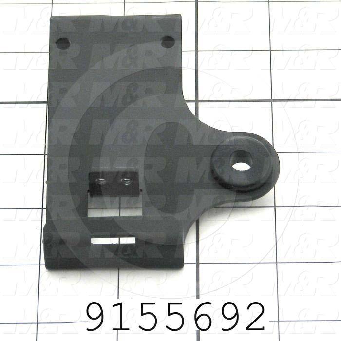 Fabricated Parts, Front Head Str Prox Mtg Bracket, 3.91 in. Length, 3.00 in. Width, 1.78 in. Height, 14 GA Thickness, Coating Powder Black Finish