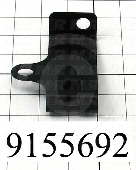 Fabricated Parts, Front Head Str Prox Mtg Bracket, 3.91 in. Length, 3.00 in. Width, 1.78 in. Height, 14 GA Thickness, Coating Powder Black Finish