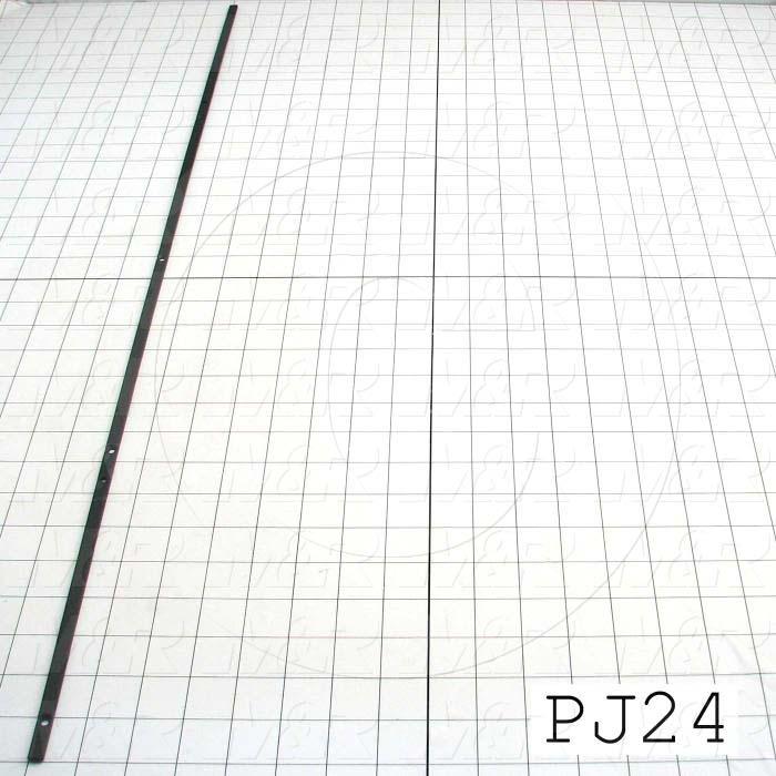 Fabricated Parts, Front & Rear Bead Strip, 31.75 in. Length, 0.313 in. Width, 0.13 in. Thickness, Black Finish