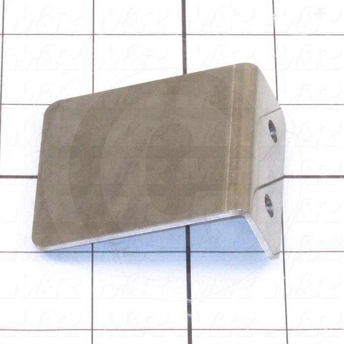 Fabricated Parts, Gap Cover Support, 2.47 in. Length, 2.00 in. Width, 1.00 in. Height, 14 GA Thickness, Tumble Finish
