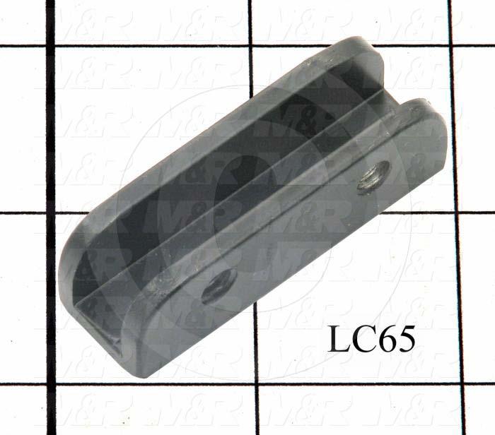 Fabricated Parts, Glass Clamp, 2.00 in. Length, 0.63 in. Width, 0.63 in. Height, 0.13 in. Thickness, Black Finish