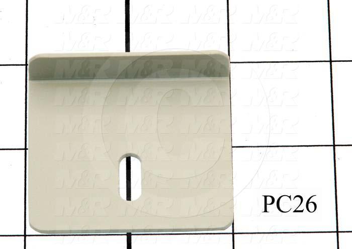 Fabricated Parts, Glass Hold Down Angle, 1.87 in. Length, 2.00 in. Width, 0.38 in. Height, 0.050 in. Thickness