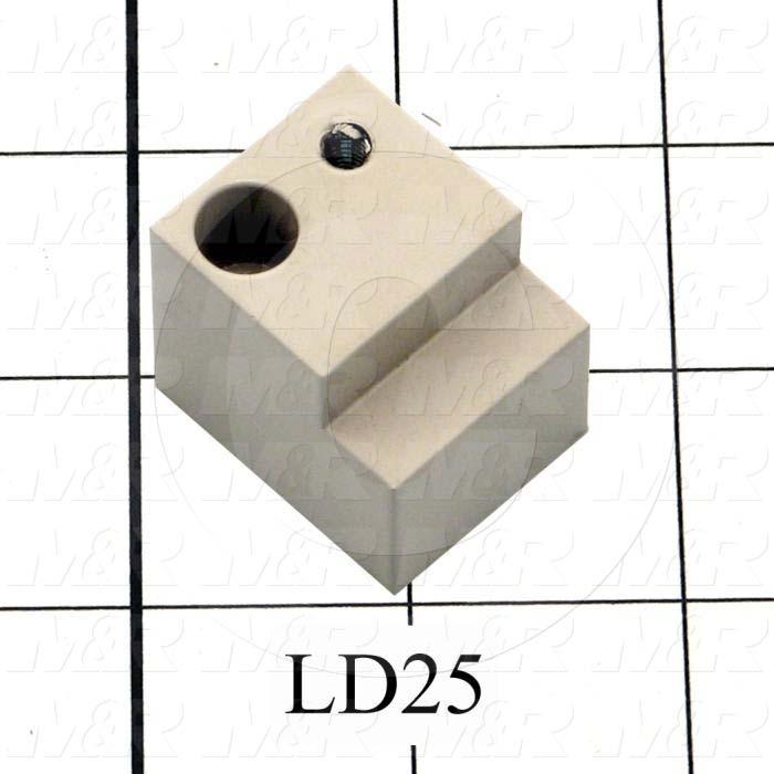 Fabricated Parts, Glass Support, 1.25 in. Length, 1.00 in. Width, 1.09 in. Height, Warm Gray #3 Finish