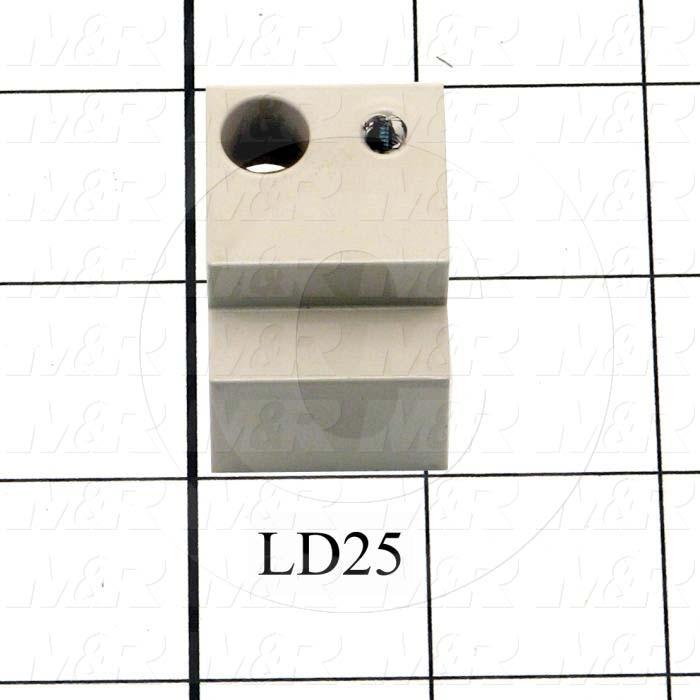 Fabricated Parts, Glass Support, 1.25 in. Length, 1.00 in. Width, 1.09 in. Height, Warm Gray #3 Finish