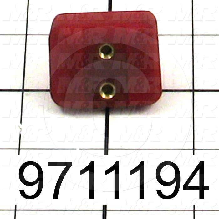 Fabricated Parts, Gripper Bottom Pad, 1.56 in. Length, 1.25 in. Width, 0.81 in. Height