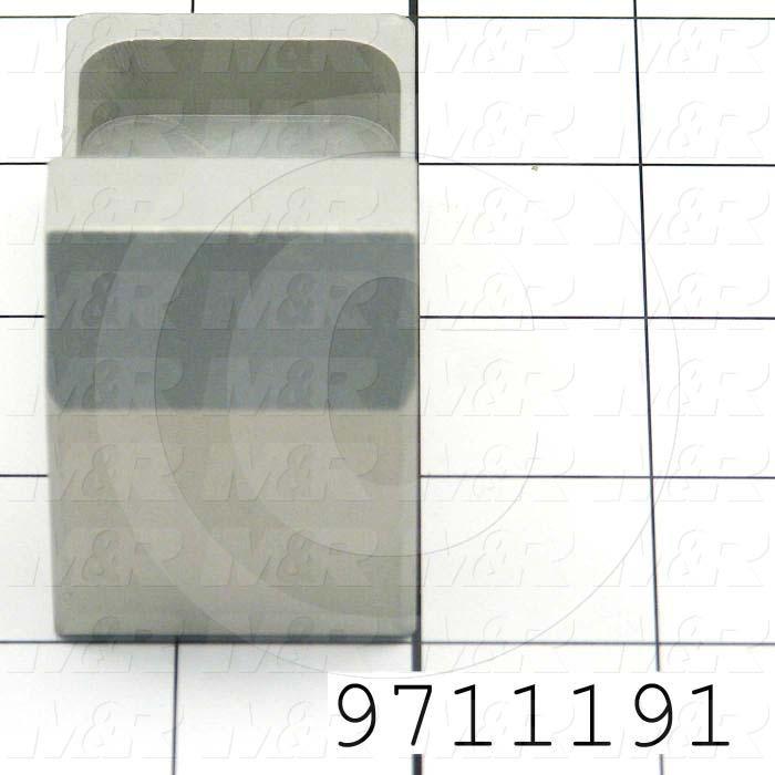 Fabricated Parts, Gripper Lift Cyl MTG block, 2.88 in. Length, 2.00 in. Width, 1.50 in. Height, Clear Anodized Finish