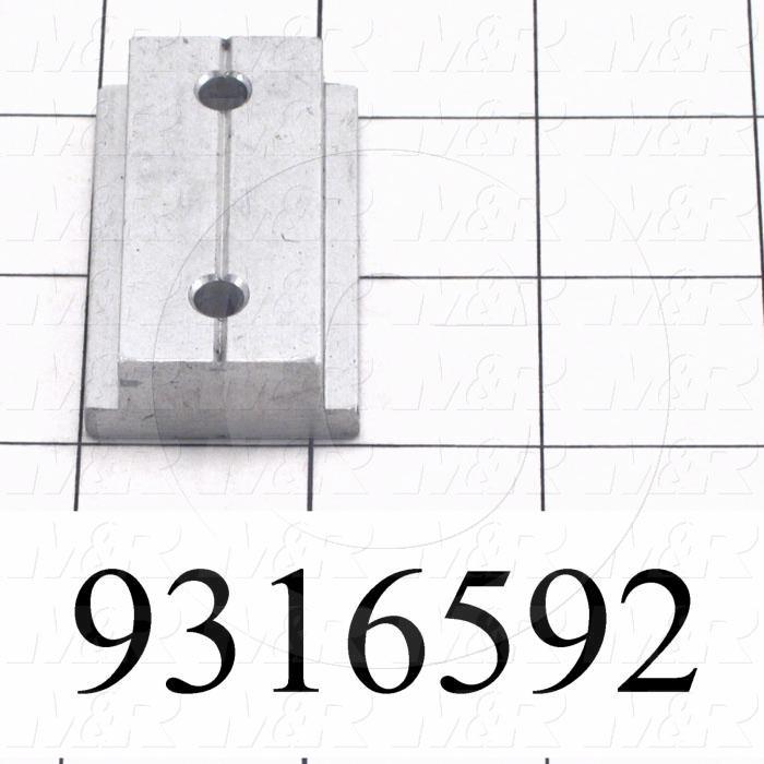 Fabricated Parts, Gripper Stop Block 3"Lg., 2.00 in. Length, 1.19 in. Width, 0.50 in. Height