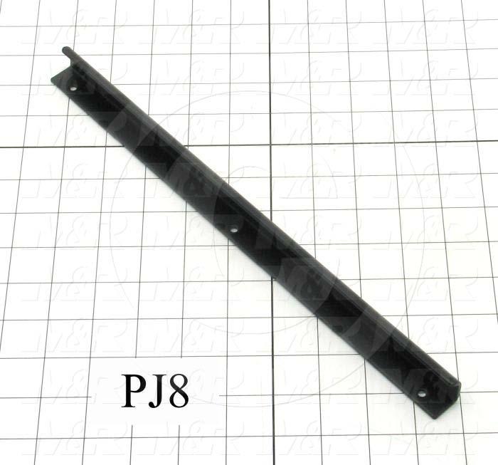 Fabricated Parts, Handle, 13.25 in. Length, 0.88 in. Width, 0.75 in. Height, 13 GA Thickness, Black Finish