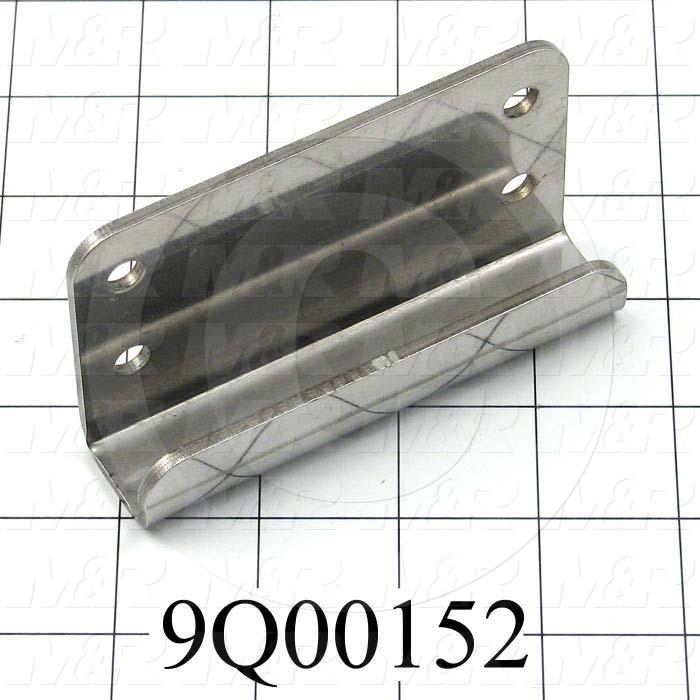 Fabricated Parts, Handle, 4.00 in. Length, 2.25 in. Width, 11 GA Thickness