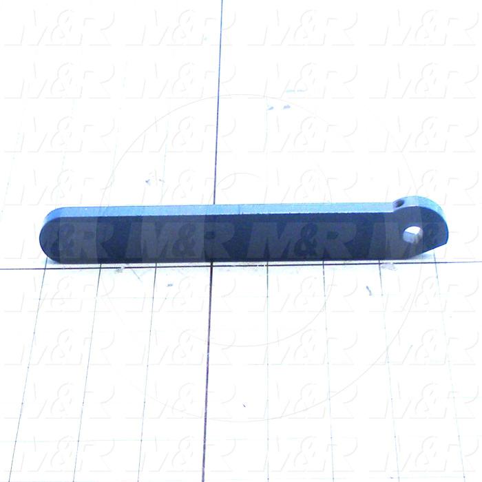 Fabricated Parts, Handle Lever, 7.31 in. Length, 1.00 in. Width, 0.38 in. Thickness, Painted Blue Finish