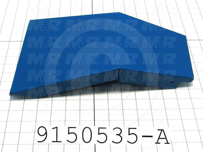 Fabricated Parts, Head Cover 16 Col, 12.58 in. Length, 10.40 in. Width, 4.69 in. Height, 18 GA Thickness, Painted Silver Blue Finish