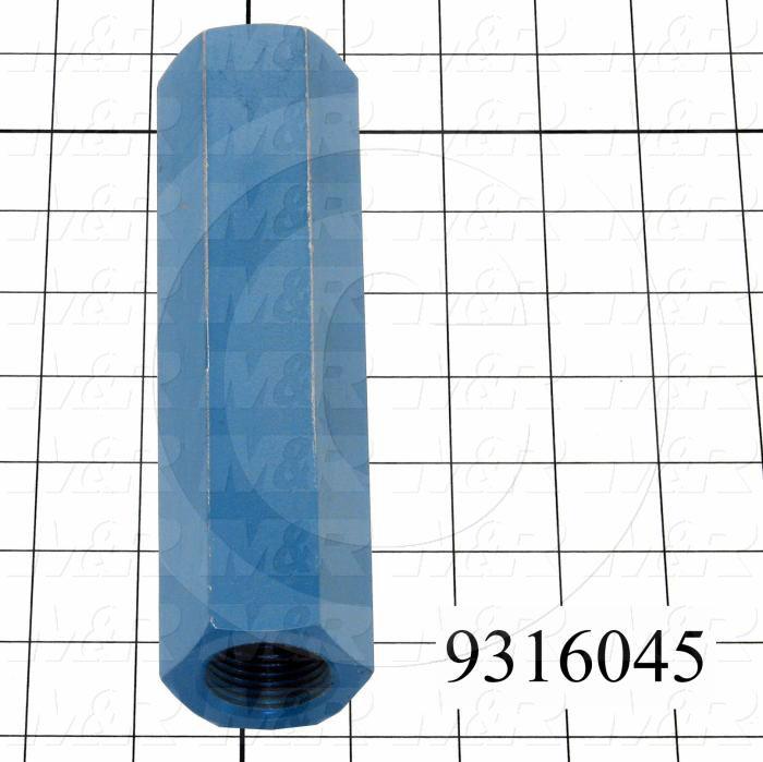 Fabricated Parts, Head Lift Chain Take-Up Nut, 4.25 in. Length, 1.06 in. Width, Painted Black Finish