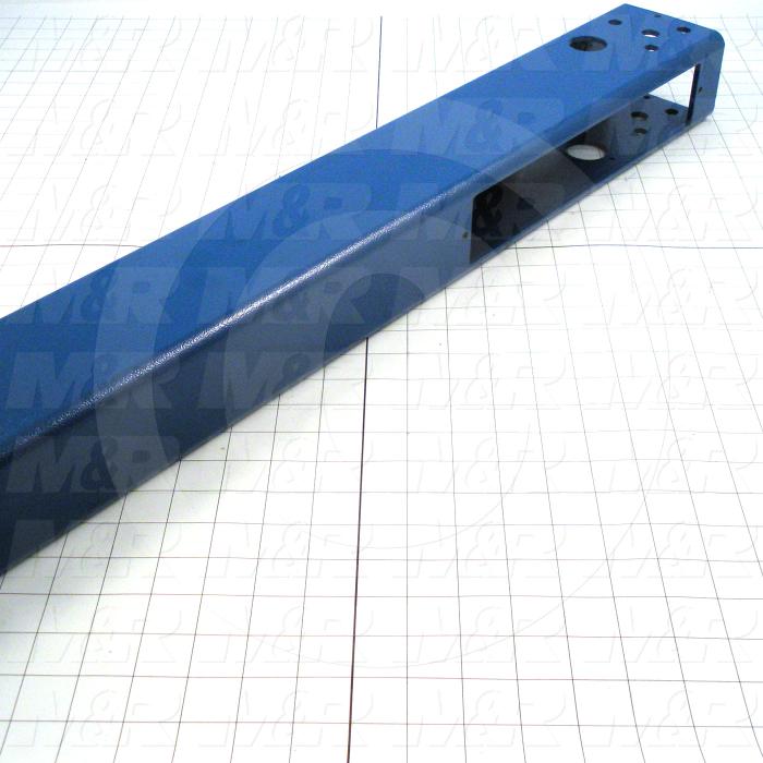 Fabricated Parts, Head Tube Alpha 8 60x80, 72.06 in. Length, 4.00 in. Width, 3.00 in. Height, Painted Blue Finish