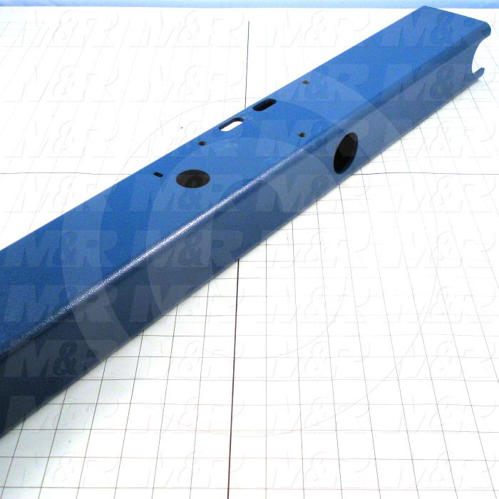Fabricated Parts, Head Tube Alpha 8 60x80, 72.06 in. Length, 4.00 in. Width, 3.00 in. Height, Painted Blue Finish