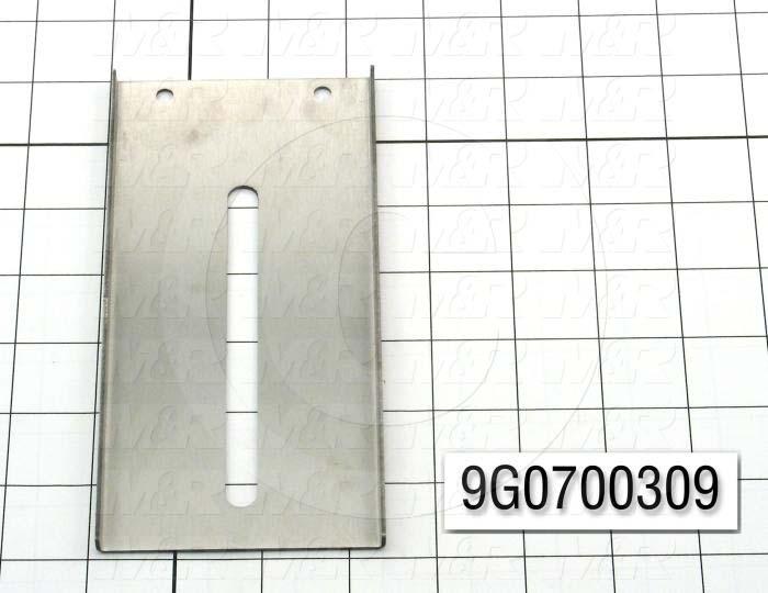 Fabricated Parts, Hinge, Lower Half, 6.88 in. Length, 3.19 in. Width, 0.31 in. Height, 16 GA Thickness