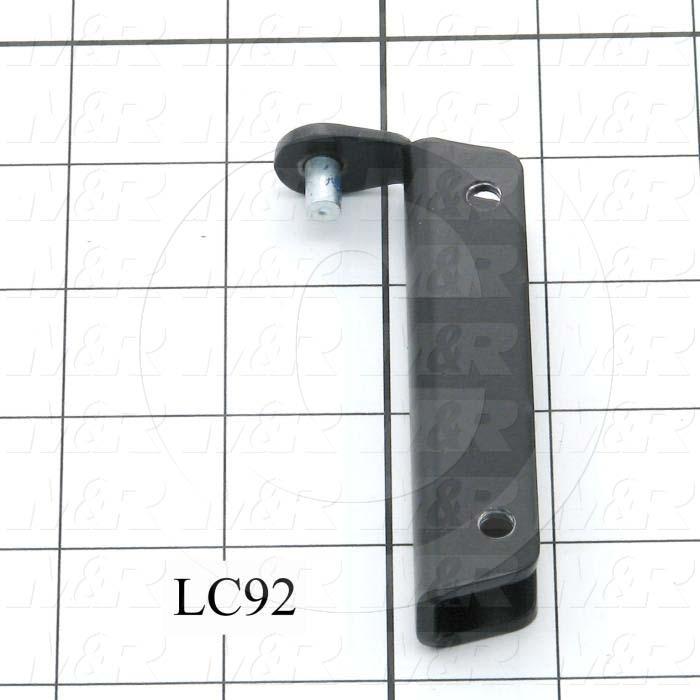 Fabricated Parts, Hinge, Male Half, 3.53 in. Length, 0.50 in. Width, 0.75 in. Height, Black Finish