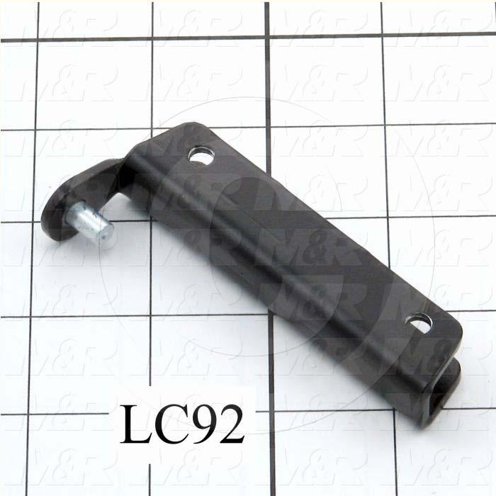 Fabricated Parts, Hinge, Male Half, 3.53 in. Length, 0.50 in. Width, 0.75 in. Height, Black Finish